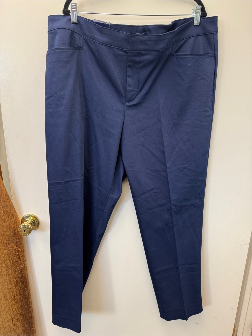 Chaps Navy Straight-Leg Trousers